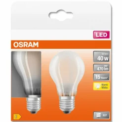 OSRAM LED Retrofit Lot de 2 E27 4 watt 2700 Kelvin 470 lumen