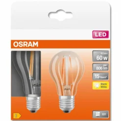 OSRAM LED Retrofit Lot de 2 E27 6,5 Watt 2700 Kelvin 806 Lumen
