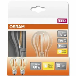 OSRAM LED Retrofit Lot de 2 E27 6,5 Watt 2700 Kelvin 806 Lumen