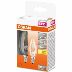 OSRAM LED Retrofit Lot de 2 E14 2,5 watt 2700 Kelvin 250 lumen