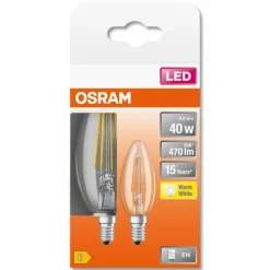 OSRAM LED Retrofit Lot de 2 E14 4 watt 2700 Kelvin 470 lumen
