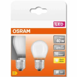 OSRAM LED Retrofit Lot de 2 E27 4 watt 2700 Kelvin 470 lumen