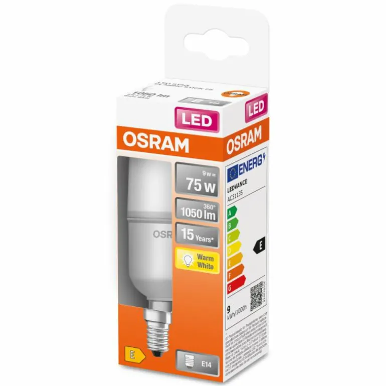OSRAM LED STAR E14 9 Watt 2700 Kelvin 1050 lumen