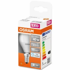 OSRAM LED STAR E14 4,9 watt 6500 kelvin 470 lumen