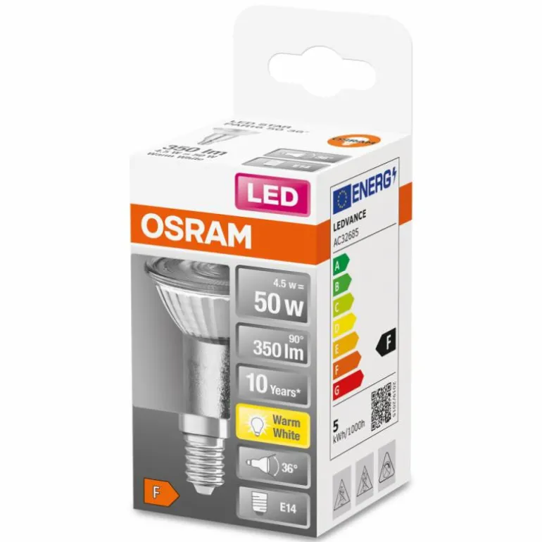 OSRAM LED STAR E14 4,5 Watt 2700 Kelvin 350 lumen