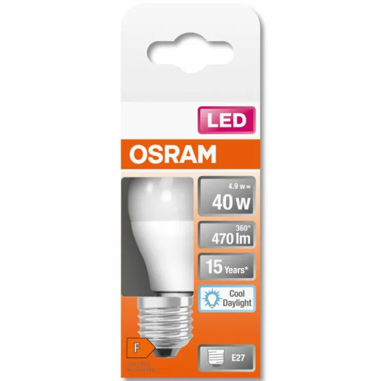 OSRAM LED Star E27 4,9 Watt 6500 Kelvin 470 Lumen