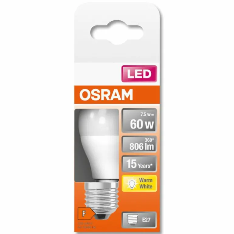 OSRAM LED Star E27 7,5 Watt 2700 Kelvin 806 Lumen