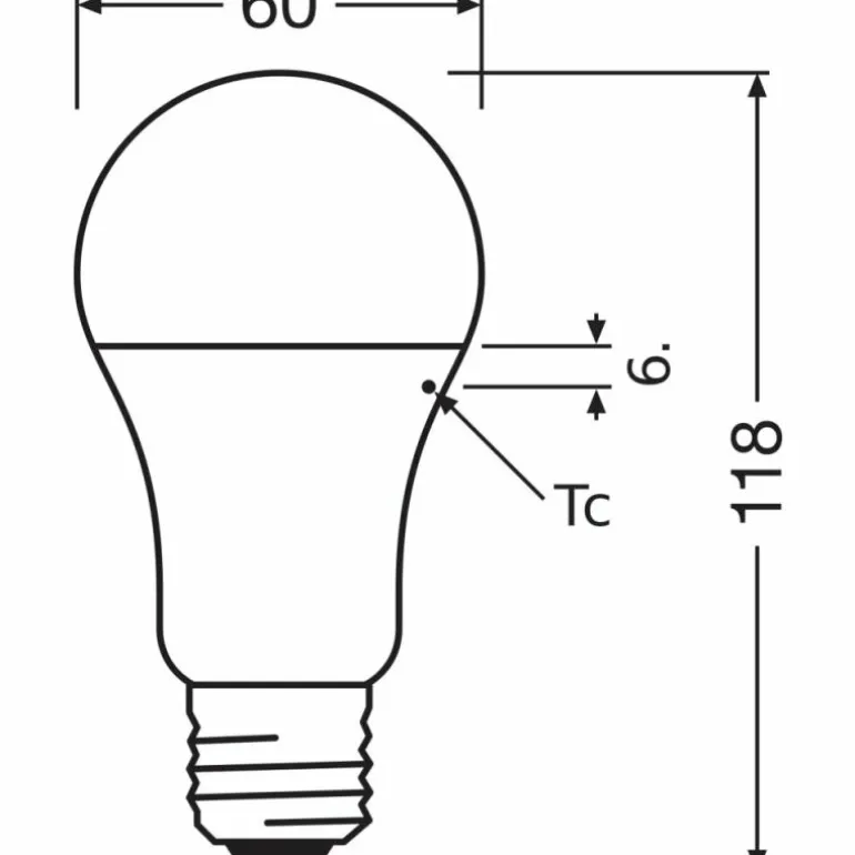 OSRAM LED Star E27 10 Watt 6500 Kelvin 1055 Lumen