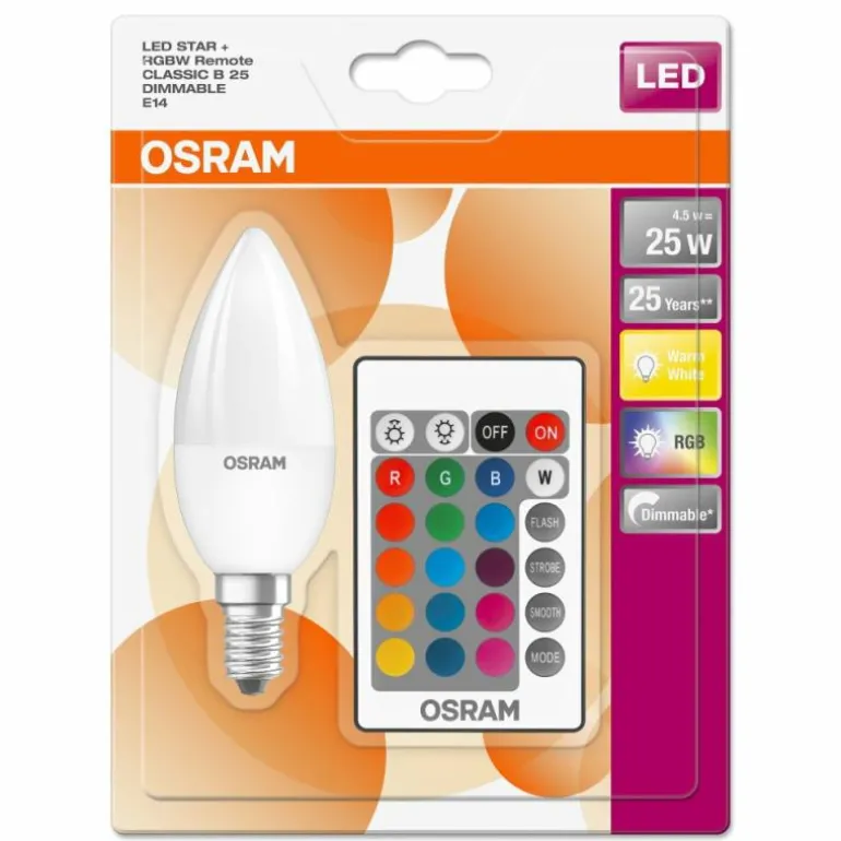 Osram LED STAR E14 RGBW 4,5 Watt