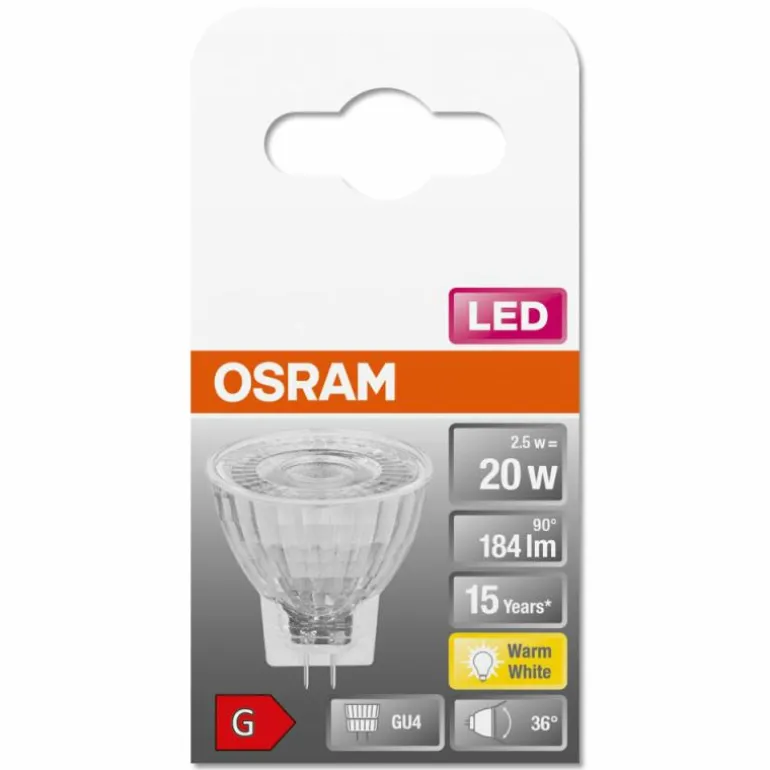 OSRAM LED STAR GU4 2,5 watt 2700 kelvin 184 lumen
