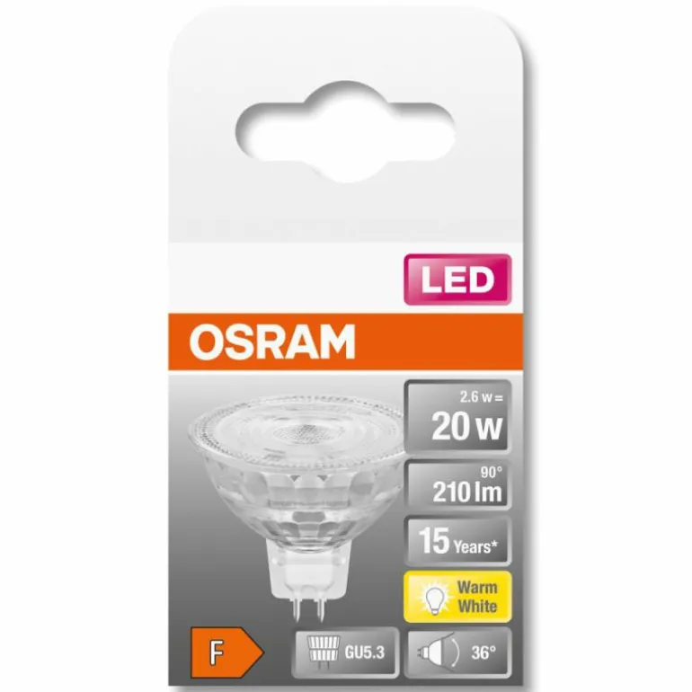 OSRAM LED STAR GU5.3 2,6 watt 2700 kelvin 210 lumen