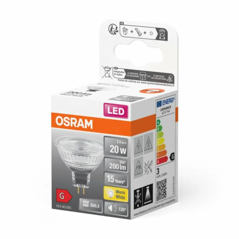 OSRAM LED Star GU5.3 2,6 Watt 2700 Kelvin 200 Lumen