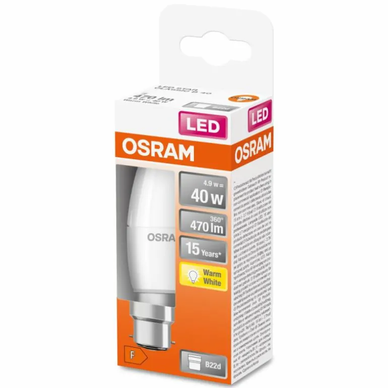 OSRAM LED STAR LED B22d 4,9 watt 2700 kelvin 470 lumen