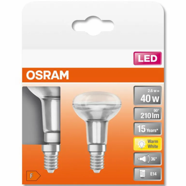 OSRAM LED STAR Lot de 2 E14 2,6 Watt 2700 Kelvin 210 lumen