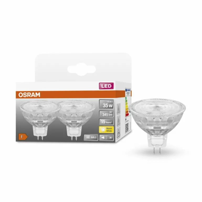 OSRAM LED STAR Lot de 2 LED GU5.3 3,8 watt 2700 kelvin 345 lumen