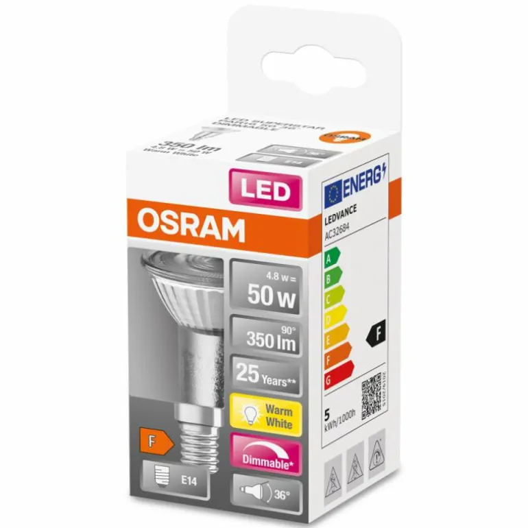 OSRAM LED SUPERSTAR E14 4,8 watt 2700 kelvin 350 lumen