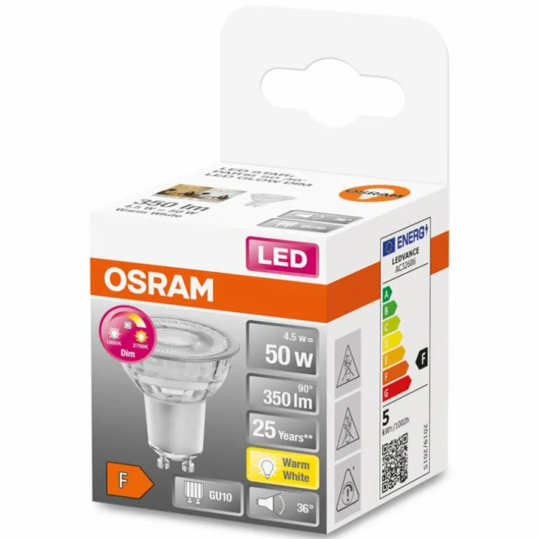 OSRAM LED SUPERSTAR GU10 4,5 watt 2700 kelvin 350 lumen