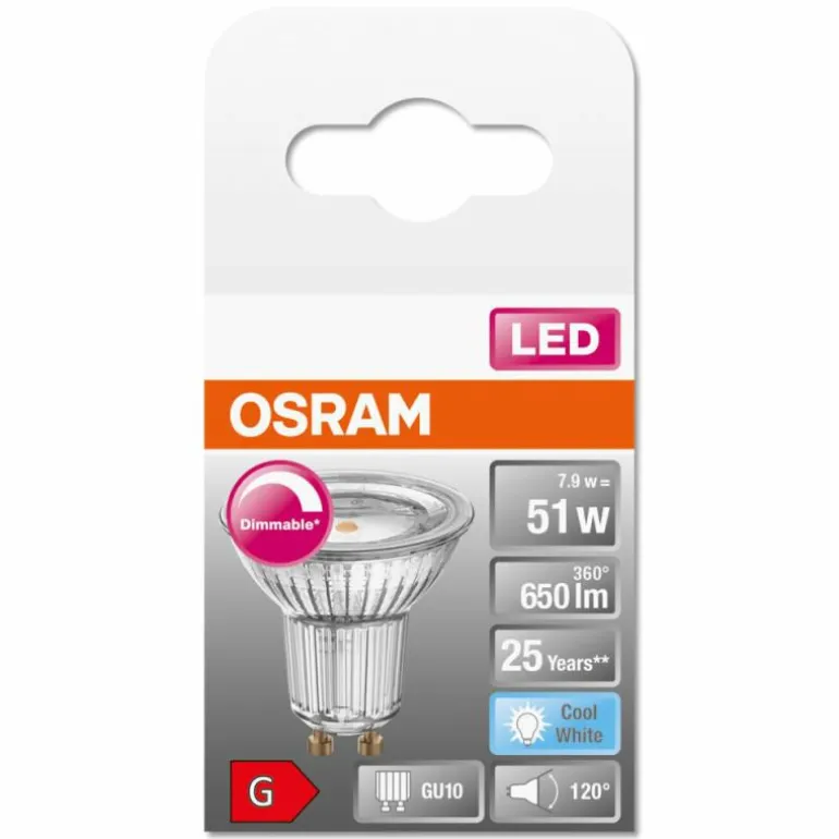 OSRAM LED SUPERSTAR GU10 7,9 Watt 4000 Kelvin 650 lumen
