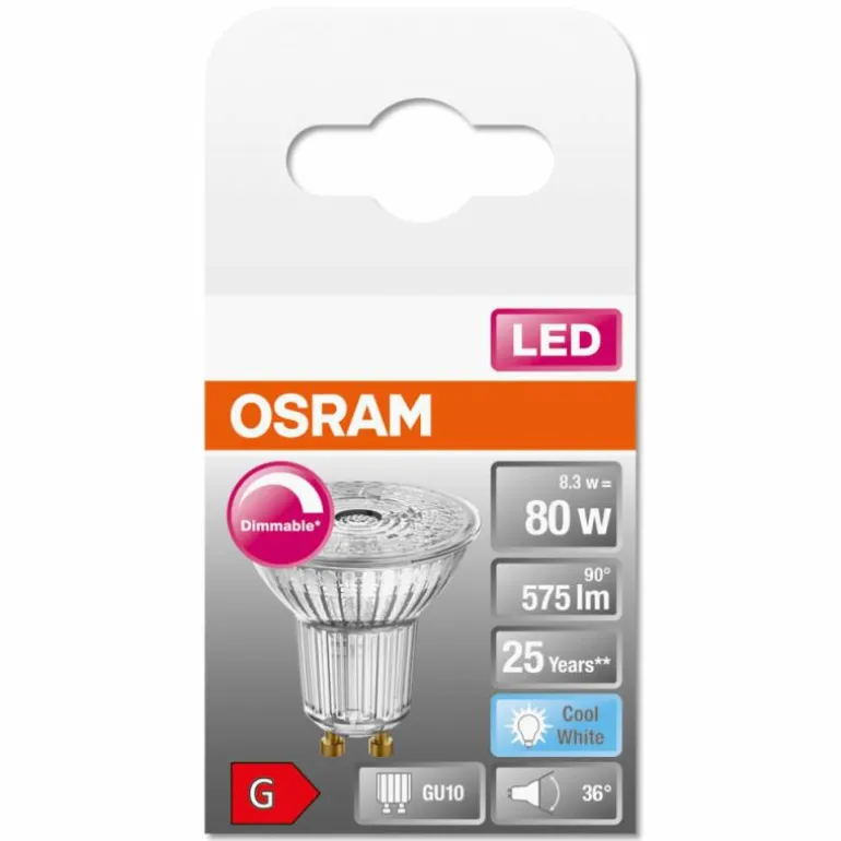 OSRAM LED SUPERSTAR GU10 8,3 watt 4000 kelvin 575 lumen
