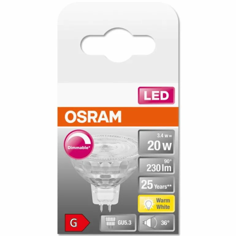 OSRAM LED Superstar GU5.3 3,4 Watt 2700 kelvin 230 Lumen