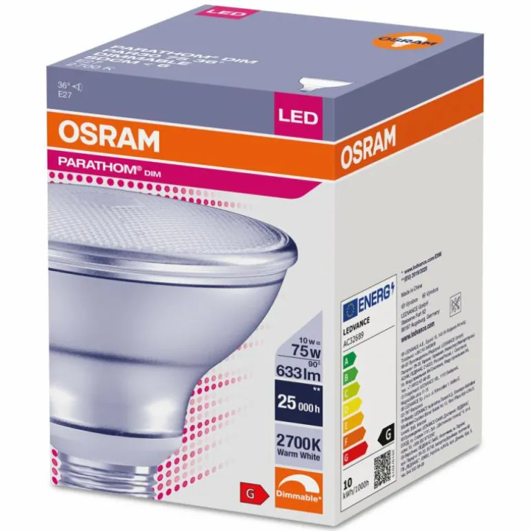 OSRAM PARATHOM® LED E27 10 Watt 2700 Kelvin 633 lumen