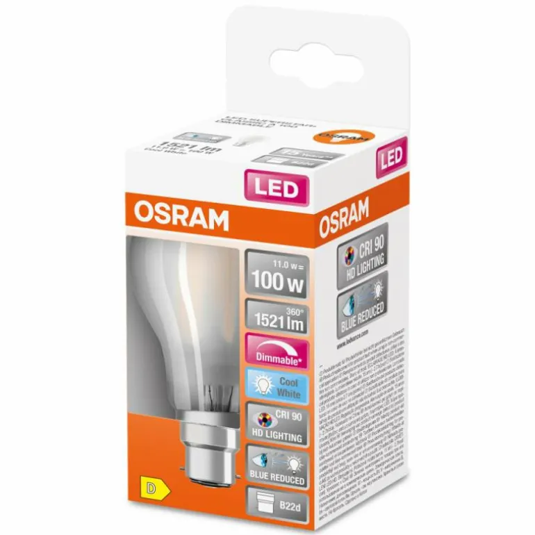 OSRAM SUPERSTAR LED B22d 11 Watt 4000 Kelvin 1521 Lumen