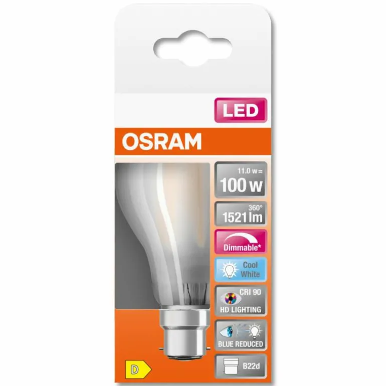 OSRAM SUPERSTAR LED B22d 11 Watt 4000 Kelvin 1521 Lumen