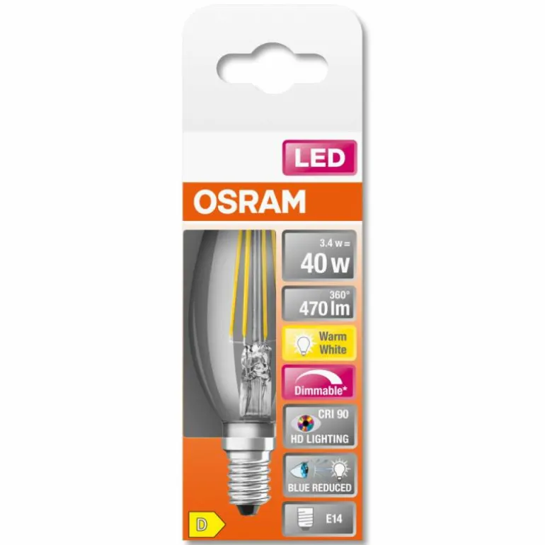 OSRAM SUPERSTAR LED E14 3,4 watt 2700 kelvin 470 lumen