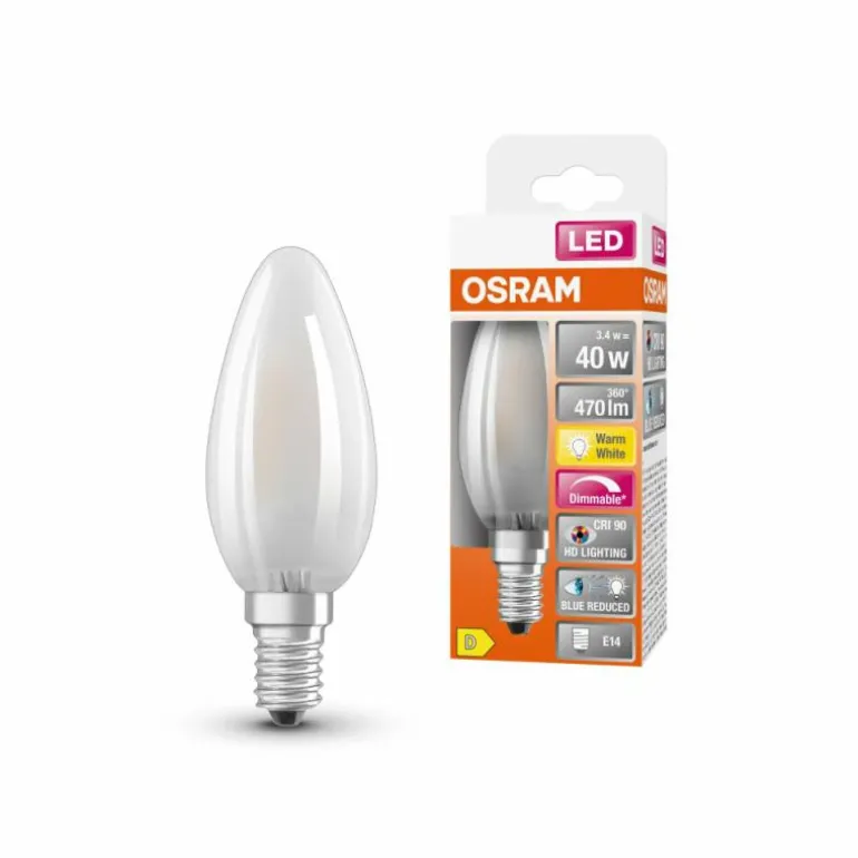 OSRAM SUPERSTAR LED E14 3,4 watt 2700 kelvin 470 lumen