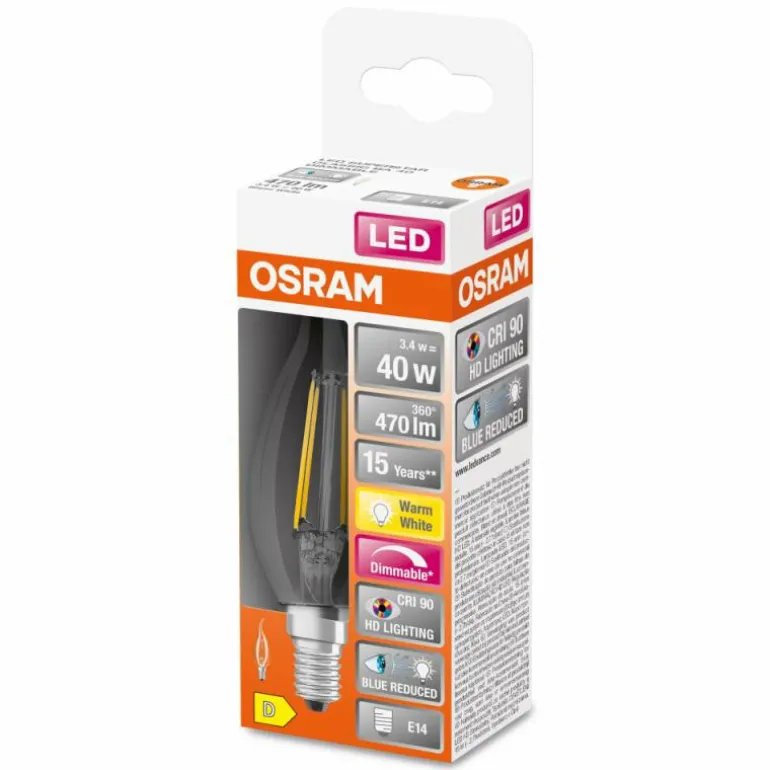 OSRAM SUPERSTAR LED E14 3,4 watt 2700 kelvin 470 lumen