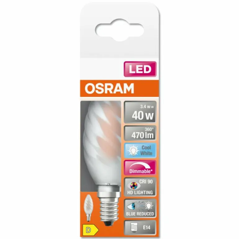 OSRAM SUPERSTAR LED E14 3,4 watt 4000 kelvin 470 lumen
