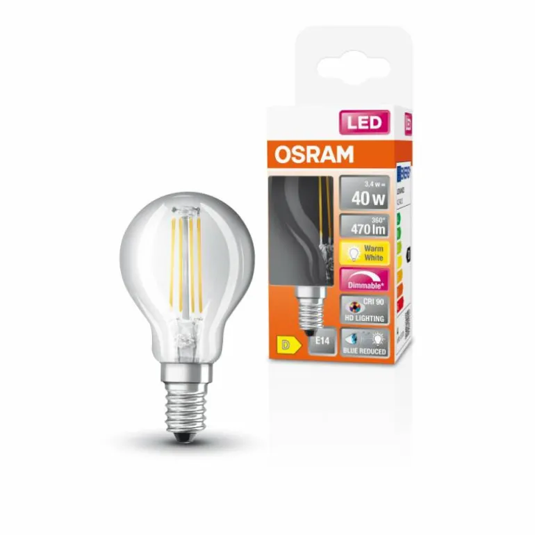 OSRAM SUPERSTAR LED E14 3,4 watt 2700 kelvin 470 lumen