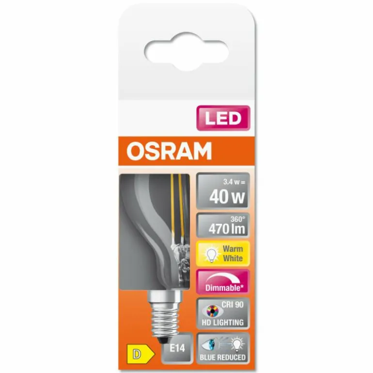 OSRAM SUPERSTAR LED E14 3,4 watt 2700 kelvin 470 lumen