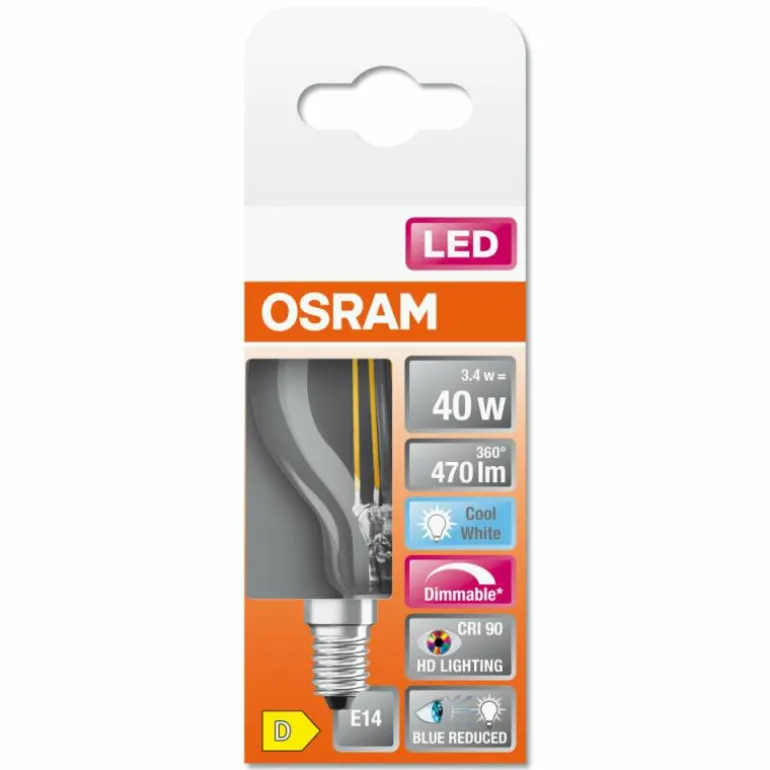 OSRAM SUPERSTAR LED E14 3,4 watt 4000 kelvin 470 lumen