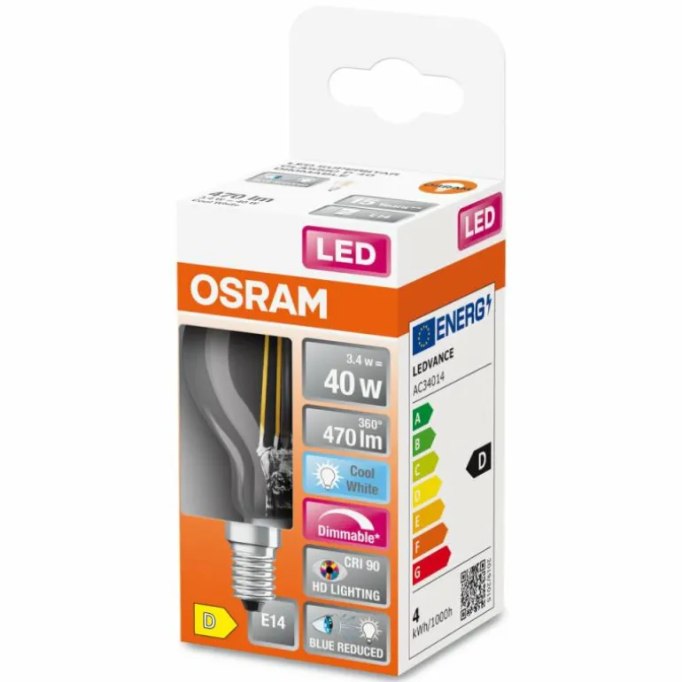 OSRAM SUPERSTAR LED E14 3,4 watt 4000 kelvin 470 lumen