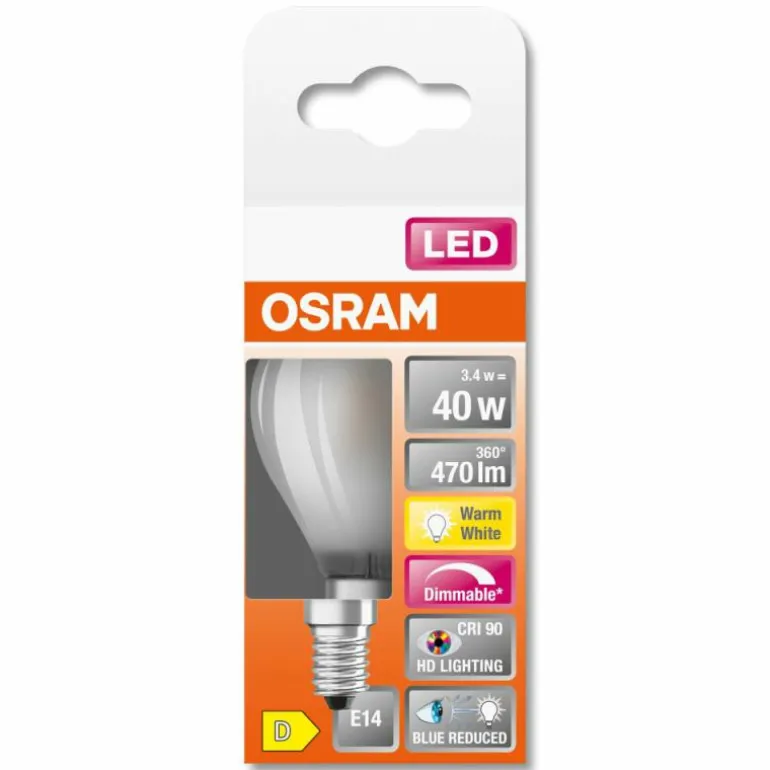 OSRAM SUPERSTAR LED E14 3,4 watt 2700 kelvin 470 lumen