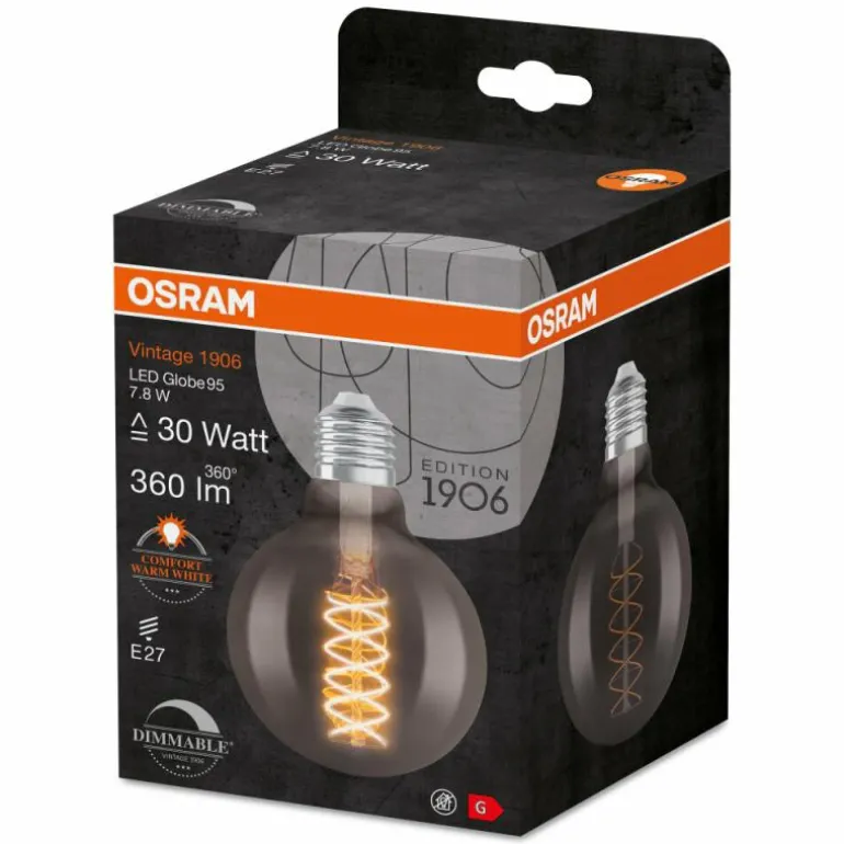 OSRAM Vintage 1906® LED E27 7,8 Watt 1800 Kelvin 360 lumen
