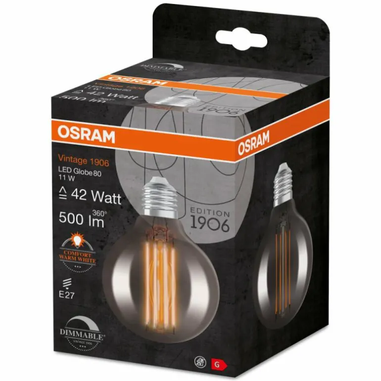 OSRAM Vintage 1906® LED E27 11 Watt 1800 Kelvin 500 Lumen