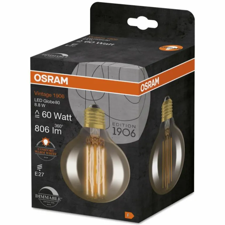 OSRAM Vintage 1906® LED E27 8,8 Watt 2200 Kelvin 806 Lumen