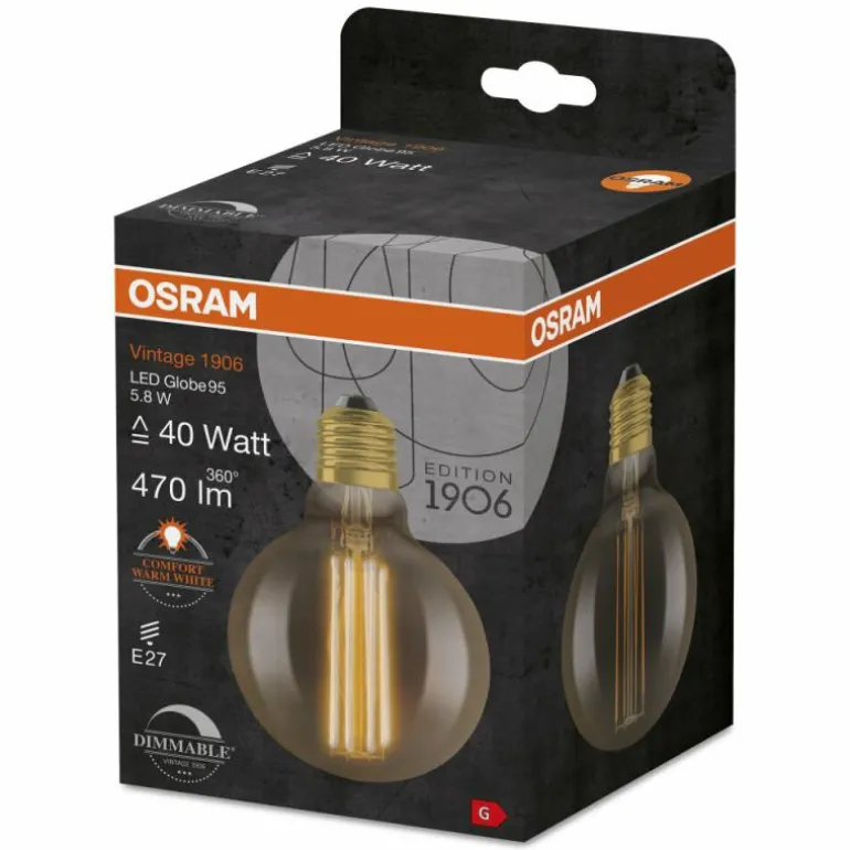 OSRAM Vintage 1906® LED E27 5,8 watt 2200 kelvin 470 lumen