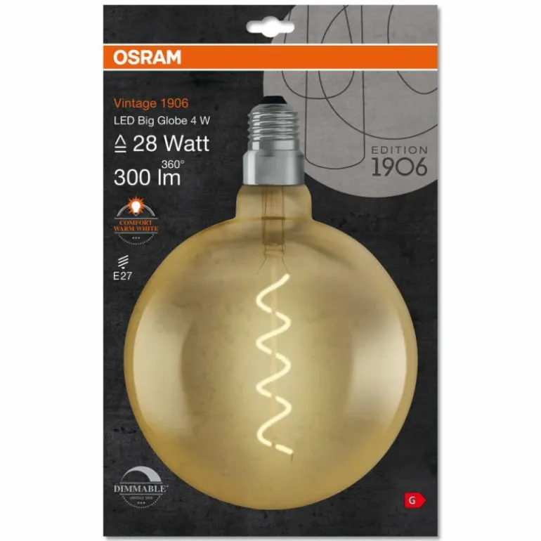 OSRAM Vintage 1906® LED E27 4 Watt 2000 Kelvin 300 Lumen