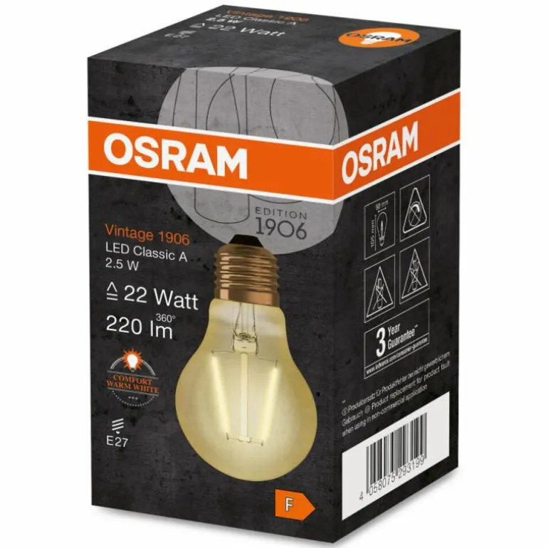 OSRAM Vintage 1906® LED E27 2,5 Watt 2400 Kelvin 220 lumen