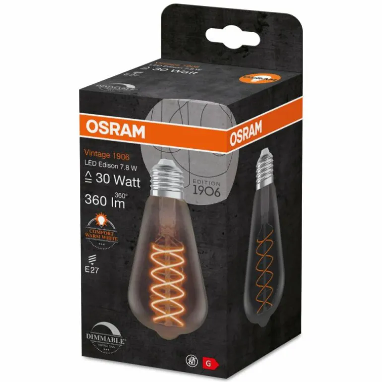 OSRAM Vintage 1906® LED E27 7,8 Watt 1800 Kelvin 360 lumen