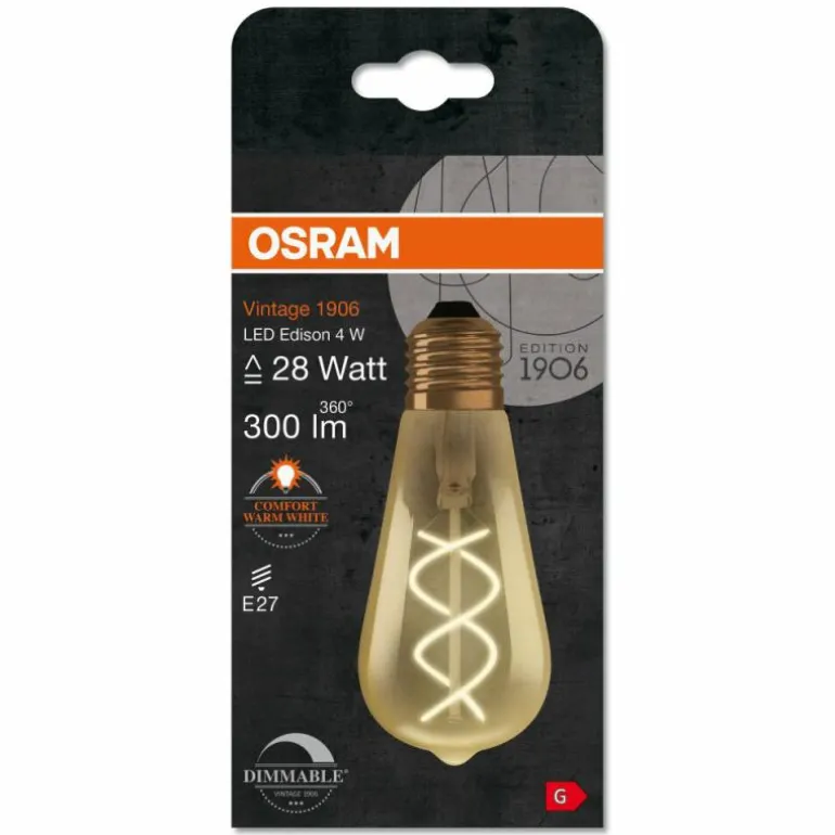 OSRAM Vintage 1906® LED E27 4 Watt 2000 Kelvin 300 Lumen