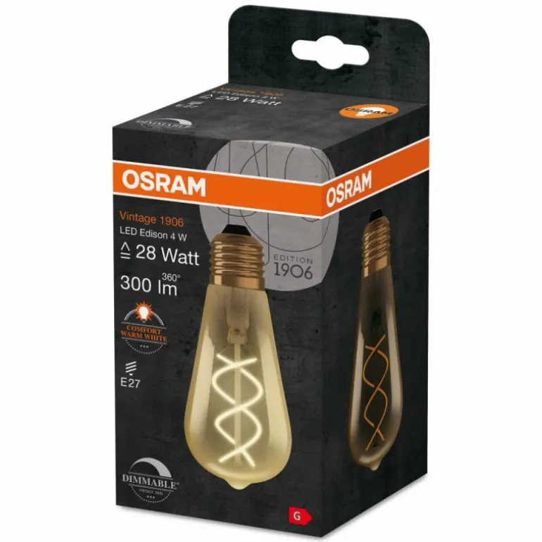OSRAM Vintage 1906® LED E27 4 Watt 2000 Kelvin 300 Lumen