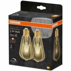 OSRAM Vintage 1906 Lot de 2 LED E27 6,5 watt 2400 kelvin 725 lumen