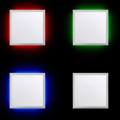 Panneau Brilliant Alissa LED Argenté, 1 lumière, Télécommandes, Changeur de couleurs