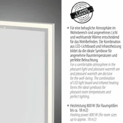 Panneau de plafond avec chauffage IR LeuchtenDirekt BEROA LED Blanc, 1 lumière, Télécommandes