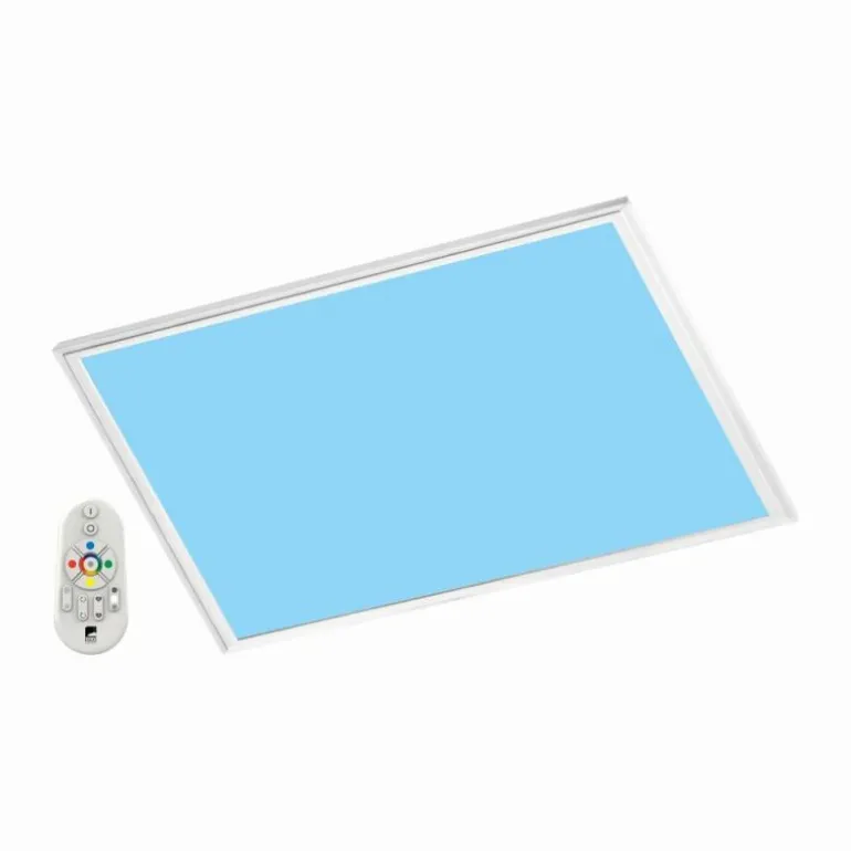 Panneau Eglo SALOBRENA-C LED Blanc, 1 lumière, Télécommandes, Changeur de couleurs