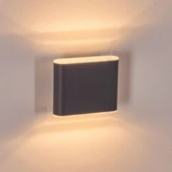 Paranhas Lampe murale d´extérieur, Luminaire de salle de bain, Luminaire Up & Down, Applique murale Anthracite, 1 lumière